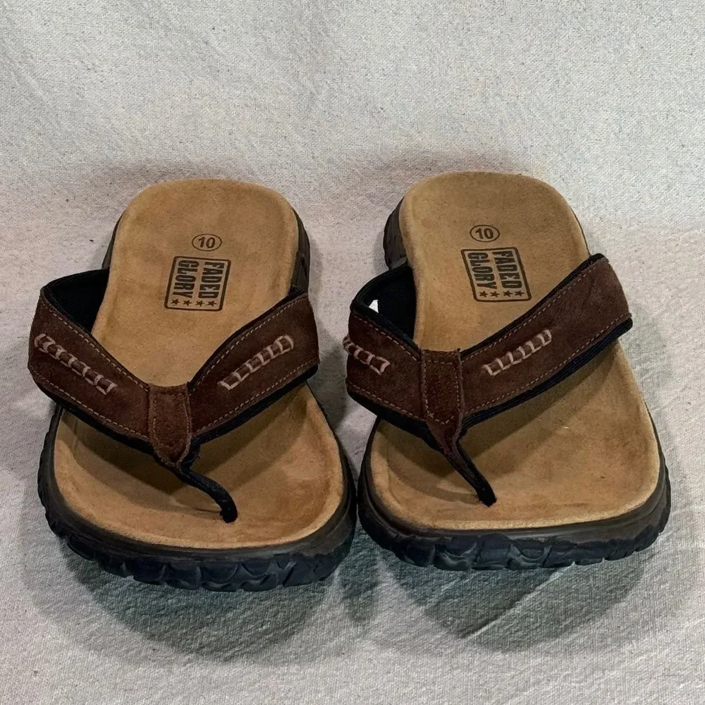 Faded Glory Flip Flops 'Ziegler VI' Mens Size 10